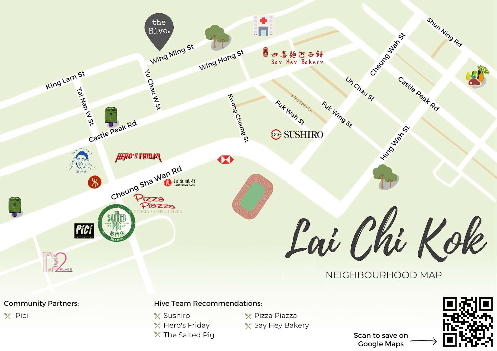 The Hive Lai Chi Kok Map